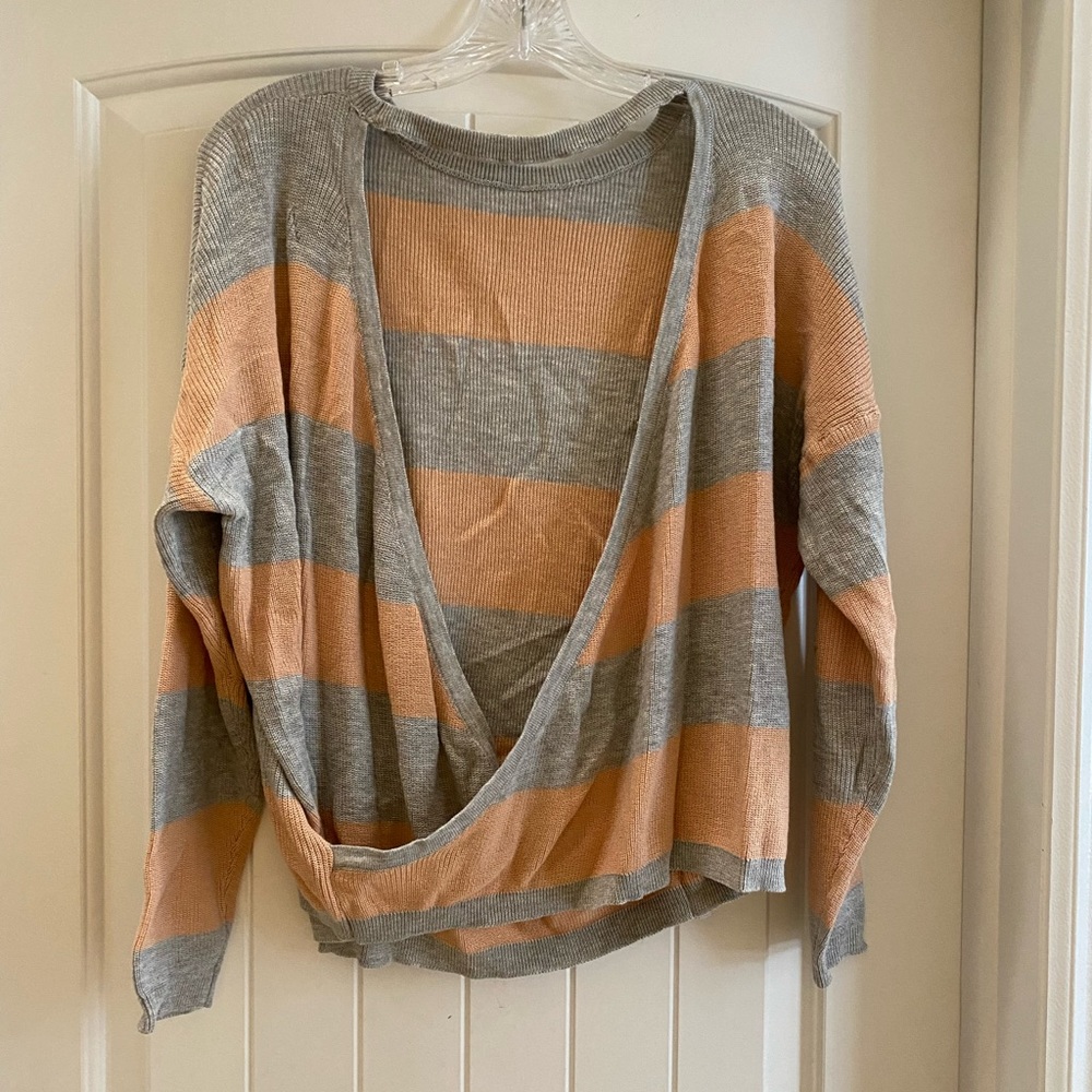 Back Open Drape Sweater M - image 5